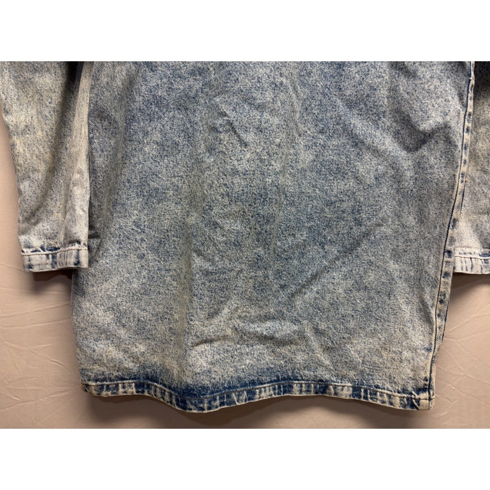 Lee‎ Chore Coat Jacket Mens Blue Denim Cotton Corduroy Collar Pocket Vintage - Picture 6 of 16